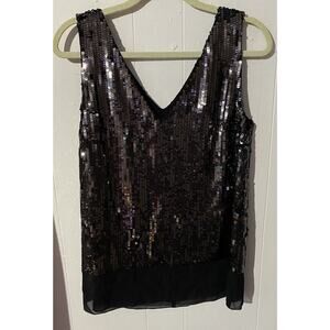 Nenette Sequin Tank Top EUC Size 44/Large